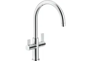 Смеситель NOBILI для кухни, поворотный излив, кран д/питьевой воды, хром FL96824/3VCR