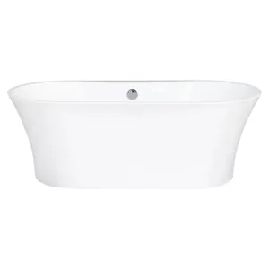 Ванна акриловая BelBagno BB201-1500-800 1500х740х595 овальная, отдельностоящая, переливом, белый