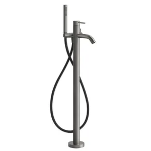 Смеситель Gessi Bath 316 54028.239 для ванны/душа, напольный, внешняя часть, сталь брашированная