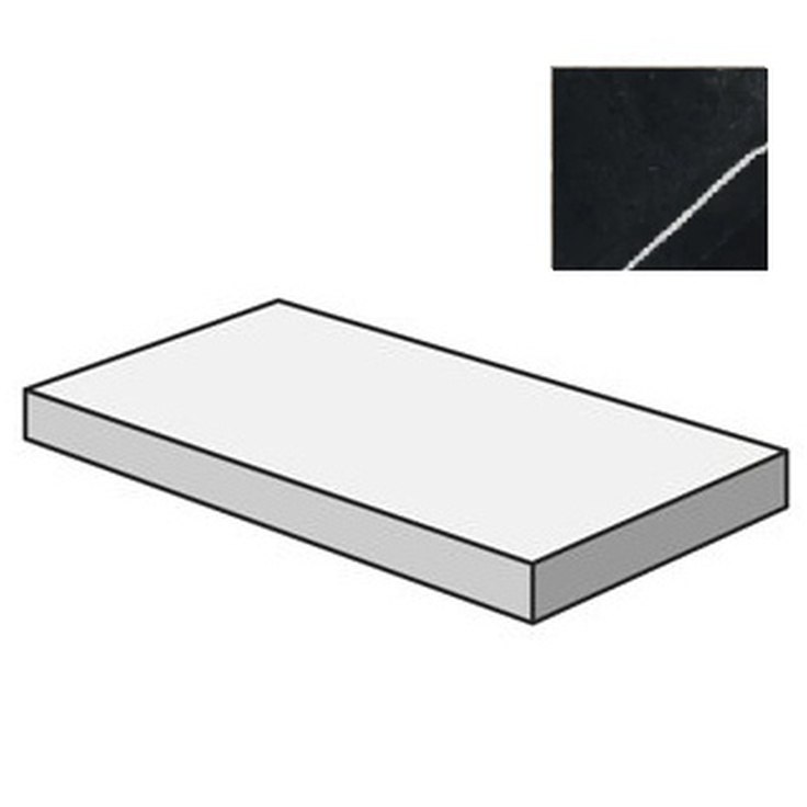 Atlas Concorde Russia Forte Dei Marmi 620070002435 Elegant Black Scal Ang SX Rett 33x80 матовая