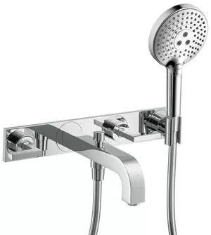 Смеситель Axor 39442 для ванны/душа двухзахватный, панель,ручной душ, излив 222мм