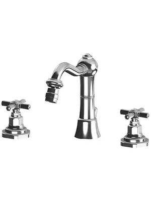 Смеситель GATTONI для биде, ручки Paris с донным клапаном, хром TR145/18CO
