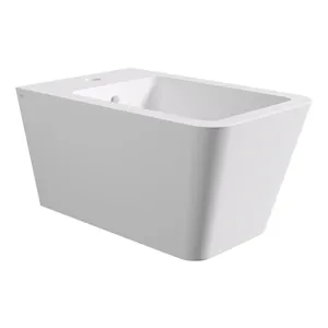 Биде подвесное Alice 550х350х420 Aliglaze+, отв. под смеситель, белый мат. 31220109+FIX10