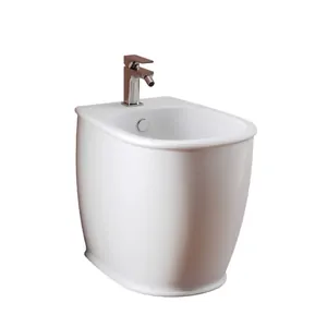 Биде напольное Artceram 525х370х420, перелив, отверстие под смеситель, белый ATB002 01 00