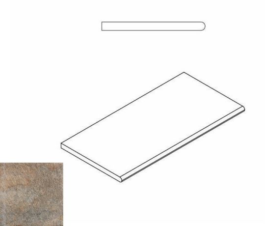 District X2 Carbon Bordo Round 60X30 матовая