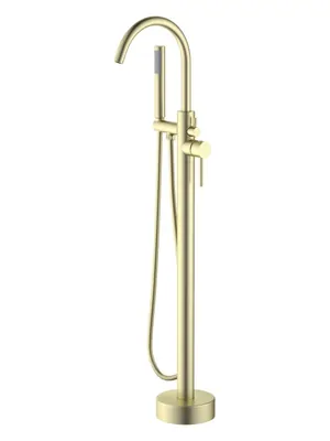 Смеситель для ванны/душа Aquatek AQ1345BG напольный, однозахватный, с руч. душем, зол. шлиф