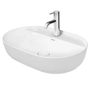 Раковина Duravit 600х400 шлифованная, белая, выпуск с керамической крышкой 0380600000