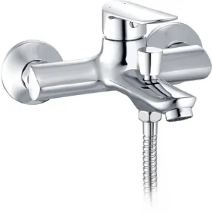 Смеситель для ванны/душа ESKO MI54 настенный, однозахватный, короткий излив, цвет: хром