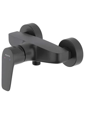 Смеситель для душа Aquatek AQ1160MB настенный, однозахватный, цвет: черный матовый
