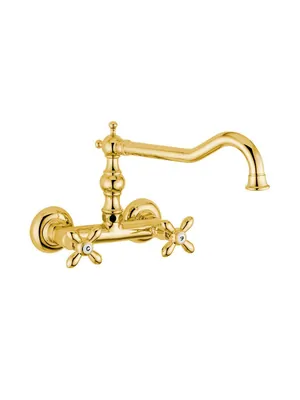 Смеситель для кухни Migliore Cucina настенный, двухзахватный, золото ML.CUC-8052.DO