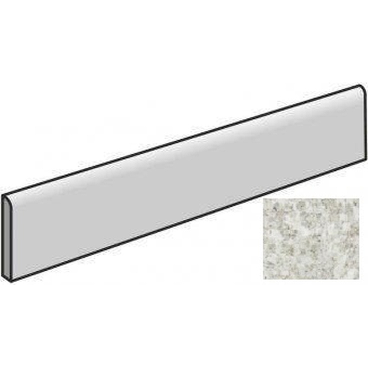 Atlas Concorde Russia Forte Dei Marmi Quark 610130007526 Brazilian White Battiscopa Matt 7,2x80 матовая