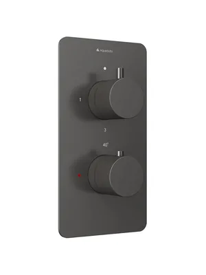 Смеситель для душа Aqueduto ACE0345 встраиваемый, термостат, 3 потребителя, оружейная сталь