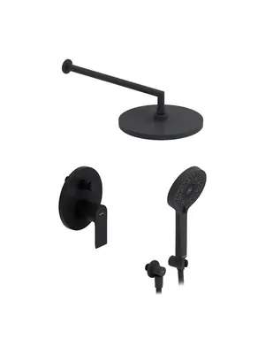 Душевая система DAMIXA верхний/ручной душ, смеситель, черный 947520300
