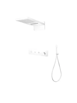 Душевая система Boheme 130-MW встраиваемая, верхний/ручной душ, белый мат