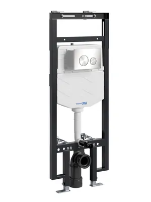 Инсталляция для унитаза WasserKRAFT с клавишей смыва, никель 58tlt.010.me.bn02