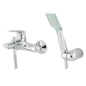 Смеситель для ванны/душа Migliore однозахватный, настенный, с ручным душем, хром 26083