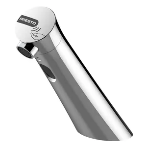 Смеситель для раковины Presto антивандальный,бесконтактный, питание от батареи, хром 57034