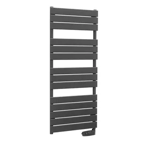 Полотенцесушитель ATLANTIC электрический 750W (ВШ: 1374х556) лесенка, антрацит, 002241