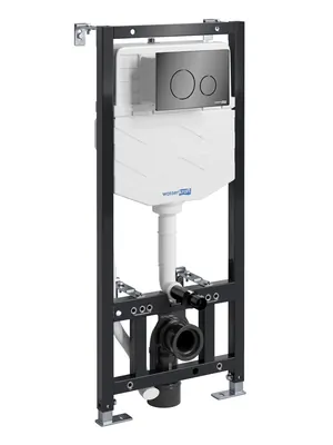 Инсталляция для унитаза WasserKRAFT с клавишей смыва, черный глянцевый 10TLT.010.ME.PB02