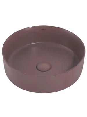 Раковина накладная ABBER d360 без отв. под смеситель и перелив,коричневый мат. AC2108MC