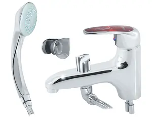 Смеситель на борт ванны VARION Armaturen Красный 9770 82 3 на 1 отверстие, с ручным душем