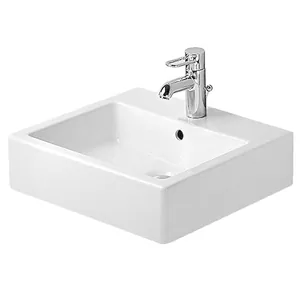 Умывальник DURAVIT 500х470х175 шлифованный, отв. под смеситель, перелив 0454500027
