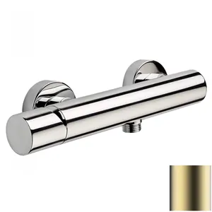 Смеситель для ванны/душа Bossini Z005130043 настенный, однозахватный, без излива, сатин. золото