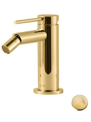 Смеситель GATTONI 9150/91SG для биде, с донным клапаном, золото браш