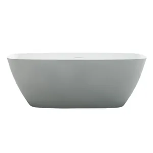 Ванна из искусственного камня Abber (1700x720) отдельностоящая, слив-пер, белая мат AS9612-1.7