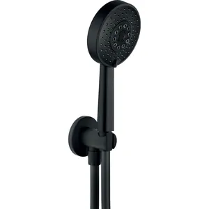 Душевой гарнитур NOBILI для встр. смес., шланговое подкл, лейка 4 режима, шланг, черн.мат AD146/47BM