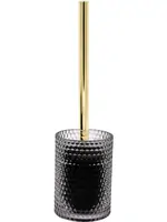 Ёрш для унитаза RIDDER 2166407 напольный, нерж. сталь/стекло, цвет: золото/колба серая