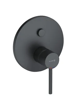 Смеситель KLUDI для ванны/душа встраиваемый однорычажный, PUSH&SWITCH, черный матовый 386593976