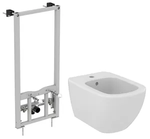 Инсталляция Ideal Standard ProSys + Биде матовое с отверстием под смеситель/переливом D3868V1