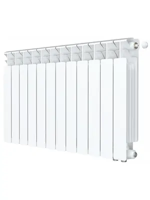 Радиатор биметаллический Rifar Ventil BVR 500 нижнее правое подключ., 12 секции, 2364 Вт, белый