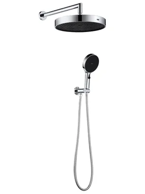 Душевой комплект Boheme 427-CR верхний/ручной душ, шланговое соединение, шланг, хром