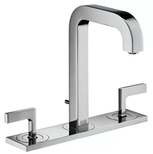 Смеситель Axor 39136 для умывальника двухзахватный (рычаговые) с панелью, высота 166мм