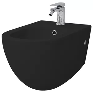 Биде подвесное ArtCeram 360х520 перелив, отв. под смеситель, цвет: черный мат. FLB001 17 30