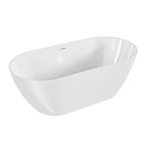 Ванна из литьевого мрамора BAS 1700х800 отдельностоящая, белый ВА00024