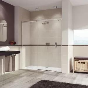 Душевая дверь HUPPE Elegance 1800х2000 левая, глянцевый хром/стекло прозрачное 401806.092.321