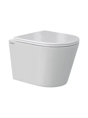 Унитаз подвесной Berges 490х360х360 безободковый, сиденье с микролифтом, белый 082255