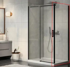 Душевая стенка Jacob Delafon 900х1950 стекло прозрачное, профиль черный E22FC90-BL