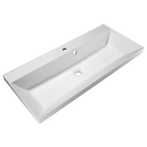Умывальник мебельный BelBagno (1000х450х140) искусственный мрамор, белый BB1000/450-LV-MR-AST