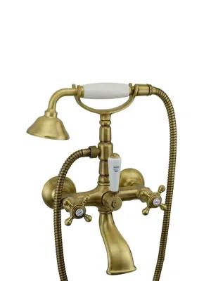 Смеситель для ванны/душа Migliore настенный, с лейкой, бронза ML.REV-402.BR