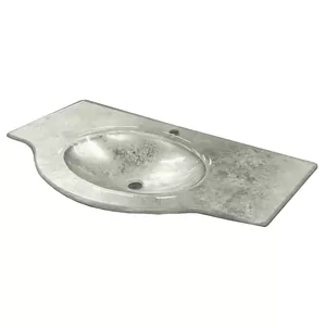 Раковина для тумбы Caprigo 110 (1100х605) стеклянная, серебро OW15-11814-(S)