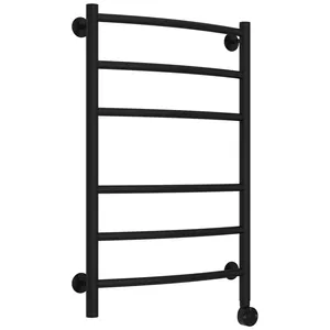 Полотенцесушитель электрический СТИЛЬЕ 800х500, черный матовый, ТЭН справа, 31512-8050