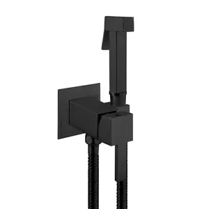 Гигиенический душ Giulini Pablolux FSH20NO однорычажный смеситель, лейка, шланг, черный матовый