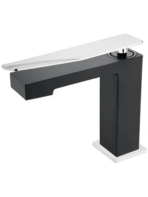 Смеситель Boheme 141-BCR.2 для раковины, на 1 отверстие, однозахватный, черный+хром