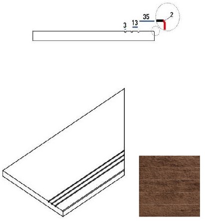 Natural Life Wood Pepper Bordo Grip Dx 60X30 матовая