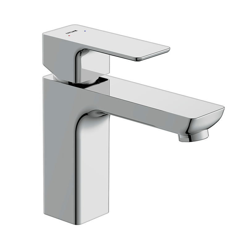 Смеситель для раковины Cersanit 63039 однорычажный, донный клапан клик-клак, хром