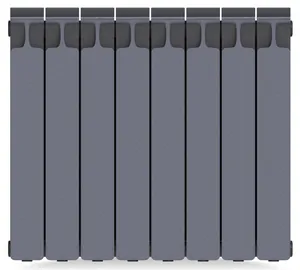 Радиатор биметаллический RIFAR 500 (577х640х100) бок. подкл, 8 секций, 1528Вт, титан